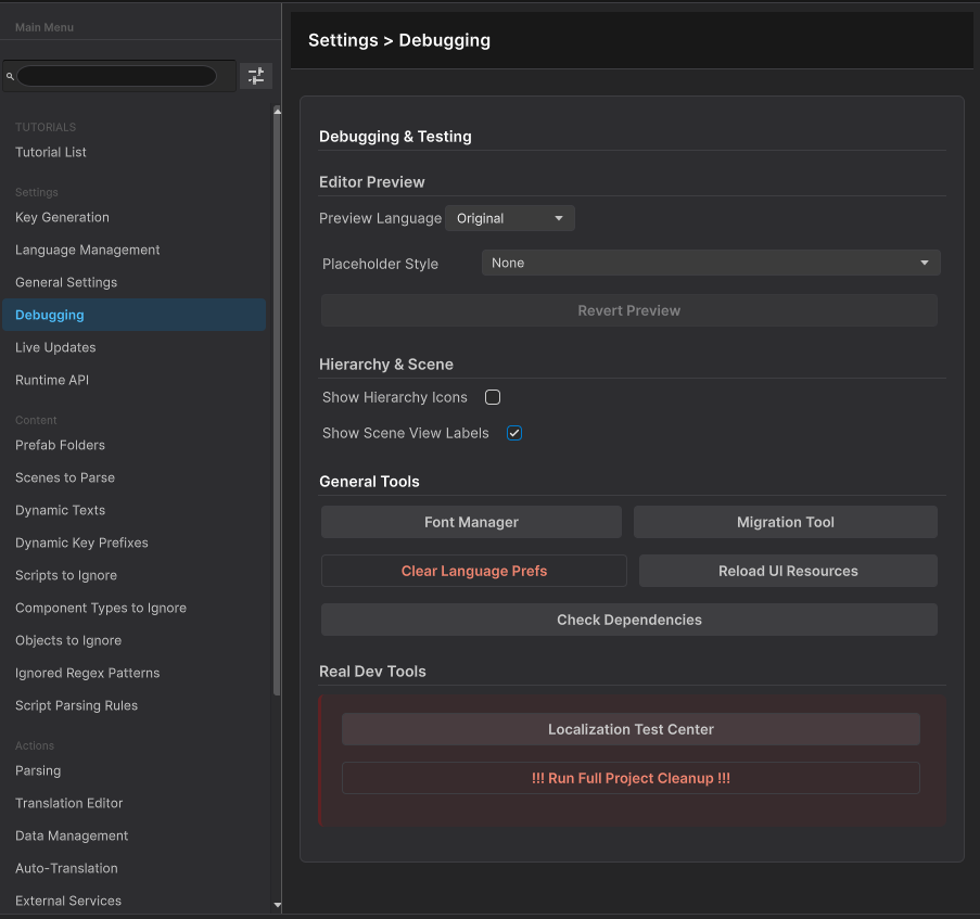 Debugging & Testing section